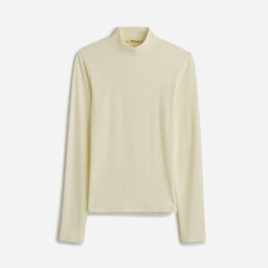 Madewell Drapey Rib Long-Sleeve Mockneck Top
